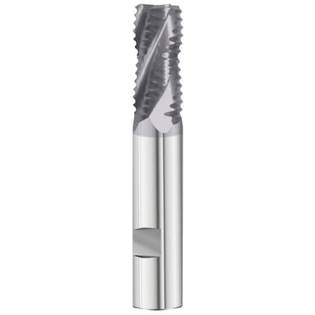 Fullerton Tool 30 Degree Helix - Radius - 3975 Hogger HP End Mills, TIALN, RH Spiral, Corner Radius, Standard, 1/2 39604